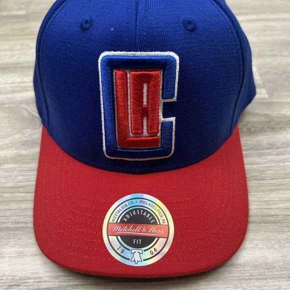 Mitchell‎ & Ness Los Angeles LA Clippers Snapback Hat Cap Two-tone Royal/Red New - Picture 6 of 16